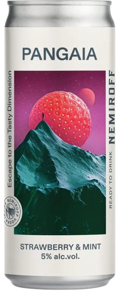Напиток слабоалкогольный Nemiroff Pangaia Strawberry Mint 0.33л 5% ж/б