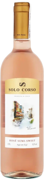 Вино Solo Corso / Соло Корсо рожеве напівсолодке 0,75л 10%