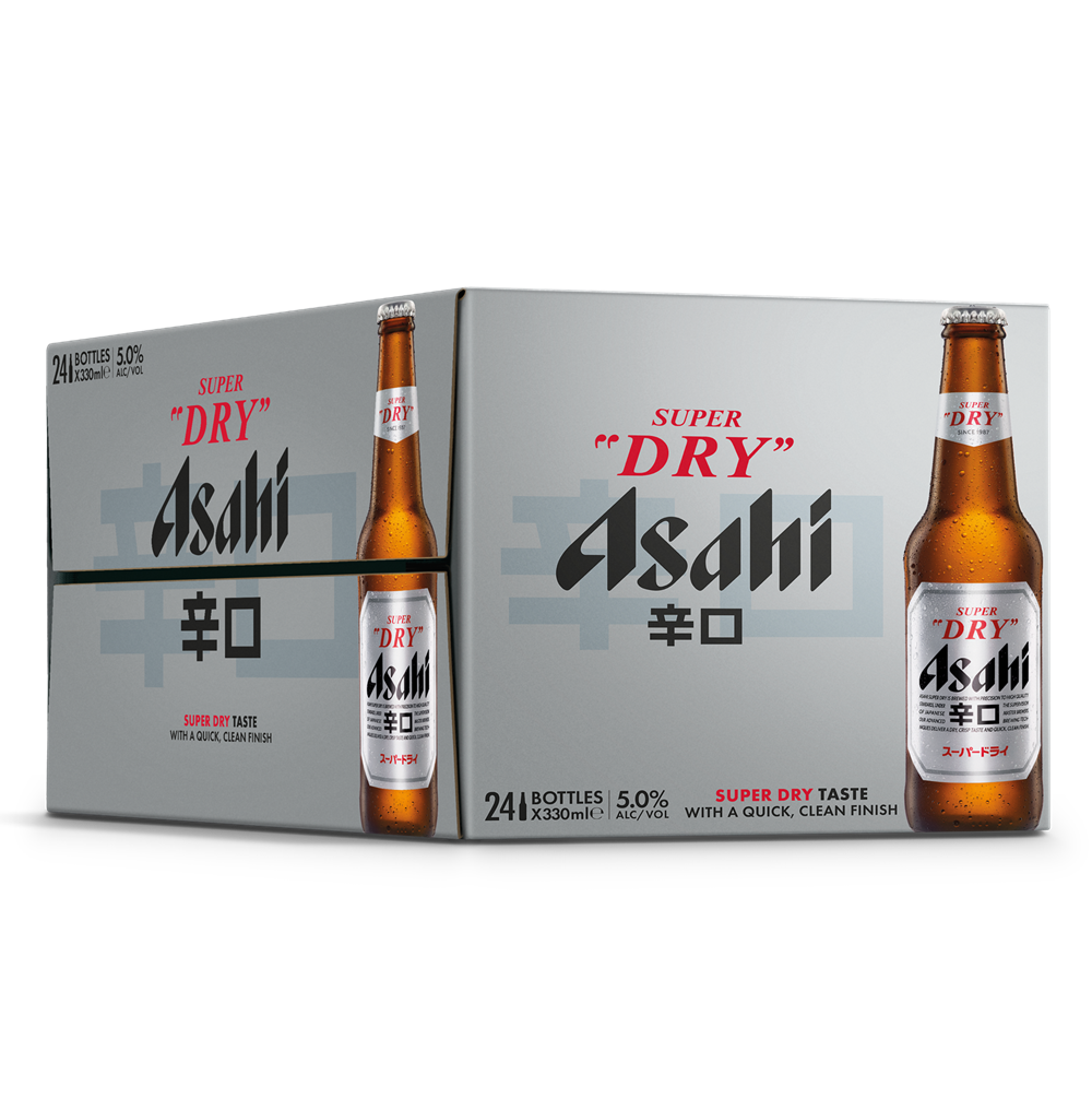 Пиво Asahi Super Dry / Асахі Супер Драй світле 0.33л 5.2% х 24шт.