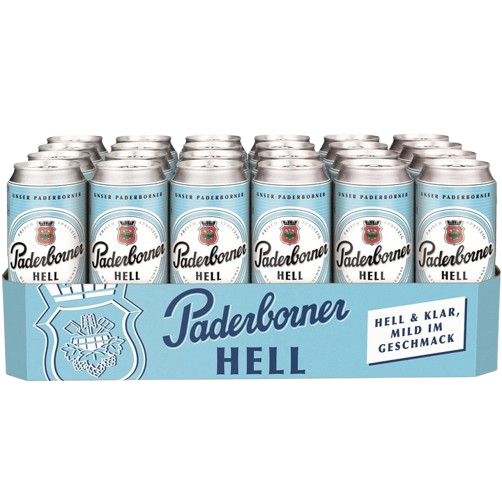 Пиво Paderborner Hell светлое фильтрованное 0,5л 5,1% х 24 шт.