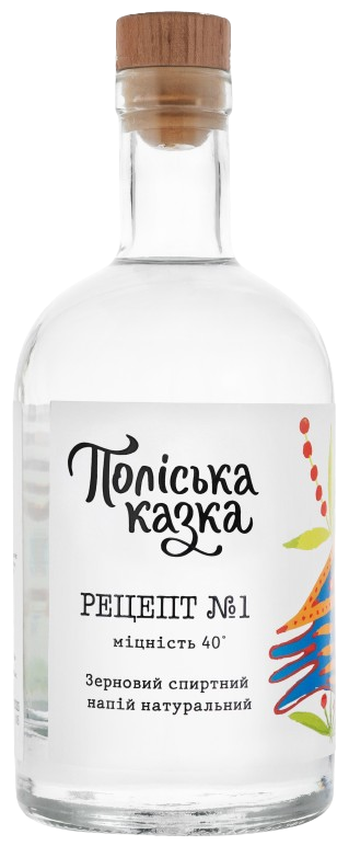 Зерновий натуральний спиртний напій “Поліська казка «Рецепт №1» 0,5л 40%