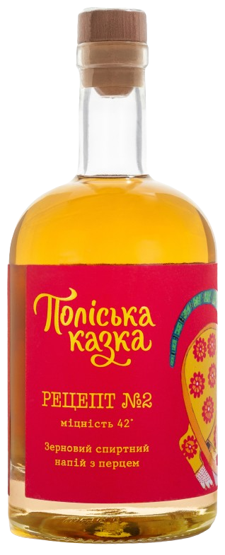 Зерновий спиртний напій з перцем “Поліська казка «Рецепт №2» 0,5л 42%