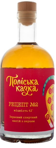 Зерновий спиртний напій з перцем “Поліська казка «Рецепт №2» 0,7л 42%