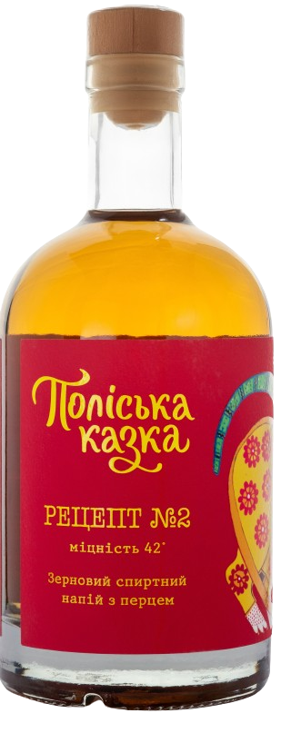 Зерновий спиртний напій з перцем “Поліська казка «Рецепт №2» 0,7л 42%