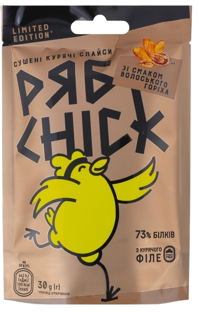 Сушёное куриное филе РябChick / Рябчик со вкусом ореха 30 г