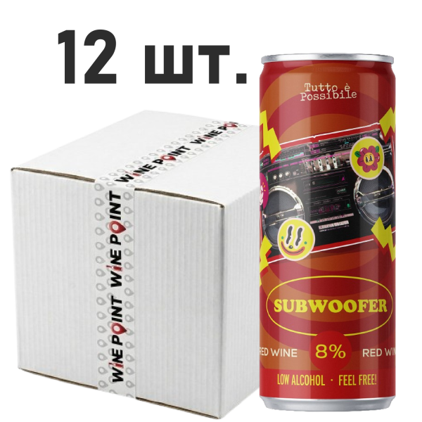 Вино Tutto e Possibile Subwoofer IGT червоне сухе 0,25л 8% х 12шт.