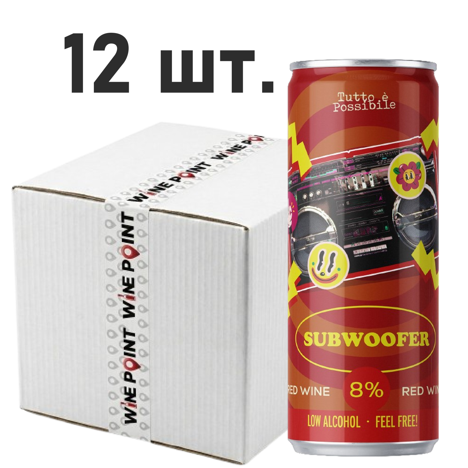 Вино Tutto e Possibile Subwoofer IGT червоне сухе 0,25л 8% х 12шт.