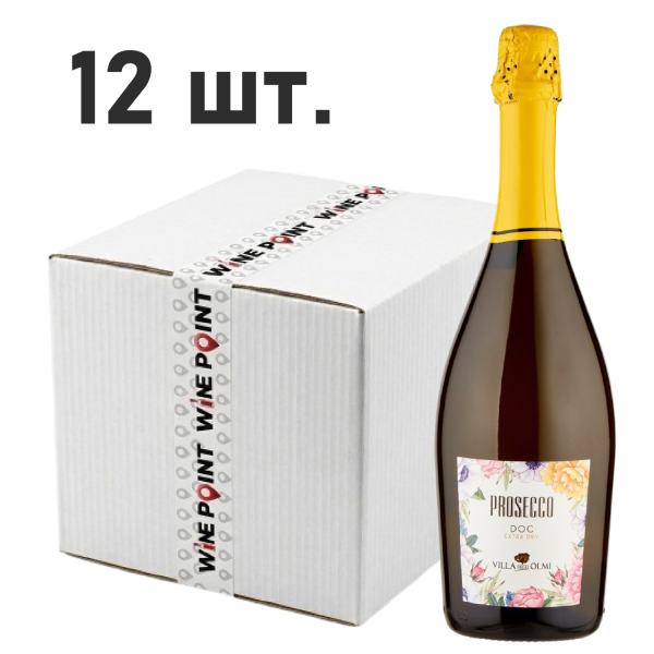 Вино ігристе Fiori Prosecco DOC / Фіорі Просекко біле сухе 0,75л 11% х 12 шт. (229 грн./пл.)