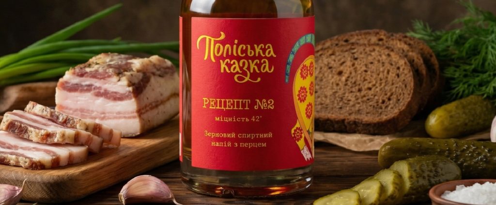 2 0.5l 0.7l Зерновий спиртний напій натуральний "Поліська казка «Рецепт №1» 0,7л 40%