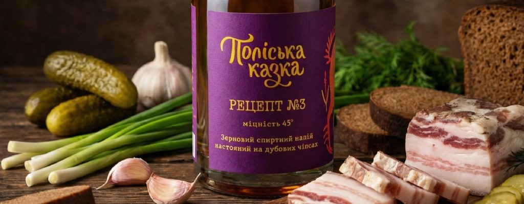 3 0.5l 0.7l Зерновий спиртний напій натуральний "Поліська казка «Рецепт №1» 0,7л 40%
