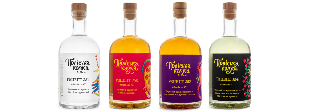 4 bottles polysska kazka montazhnaia oblast 1 Зерновий спиртний напій натуральний "Поліська казка «Рецепт №1» 0,7л 40%
